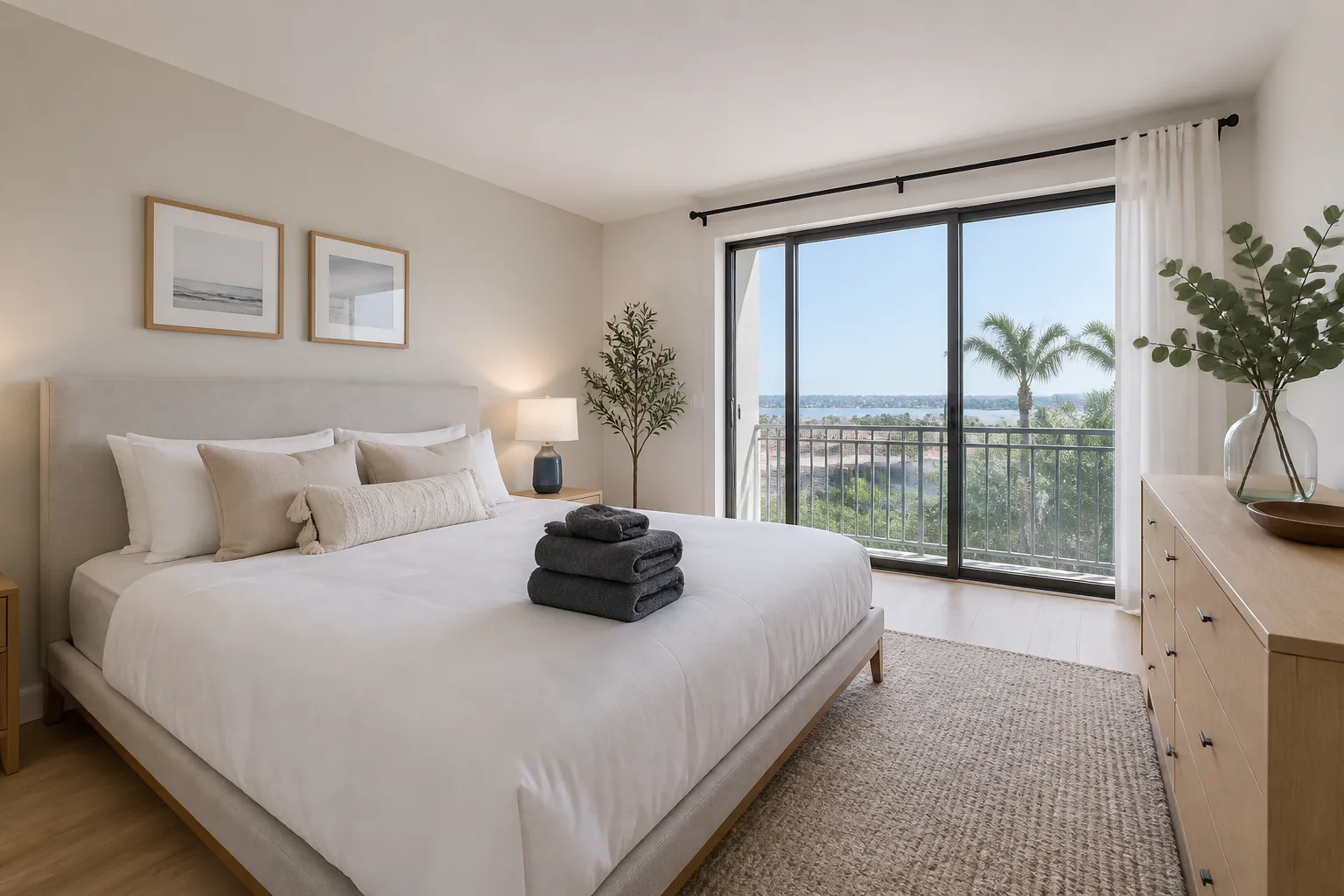 Airbnb Apartment Turnover San Diego - hotel-crisp short-term rental bedroom
