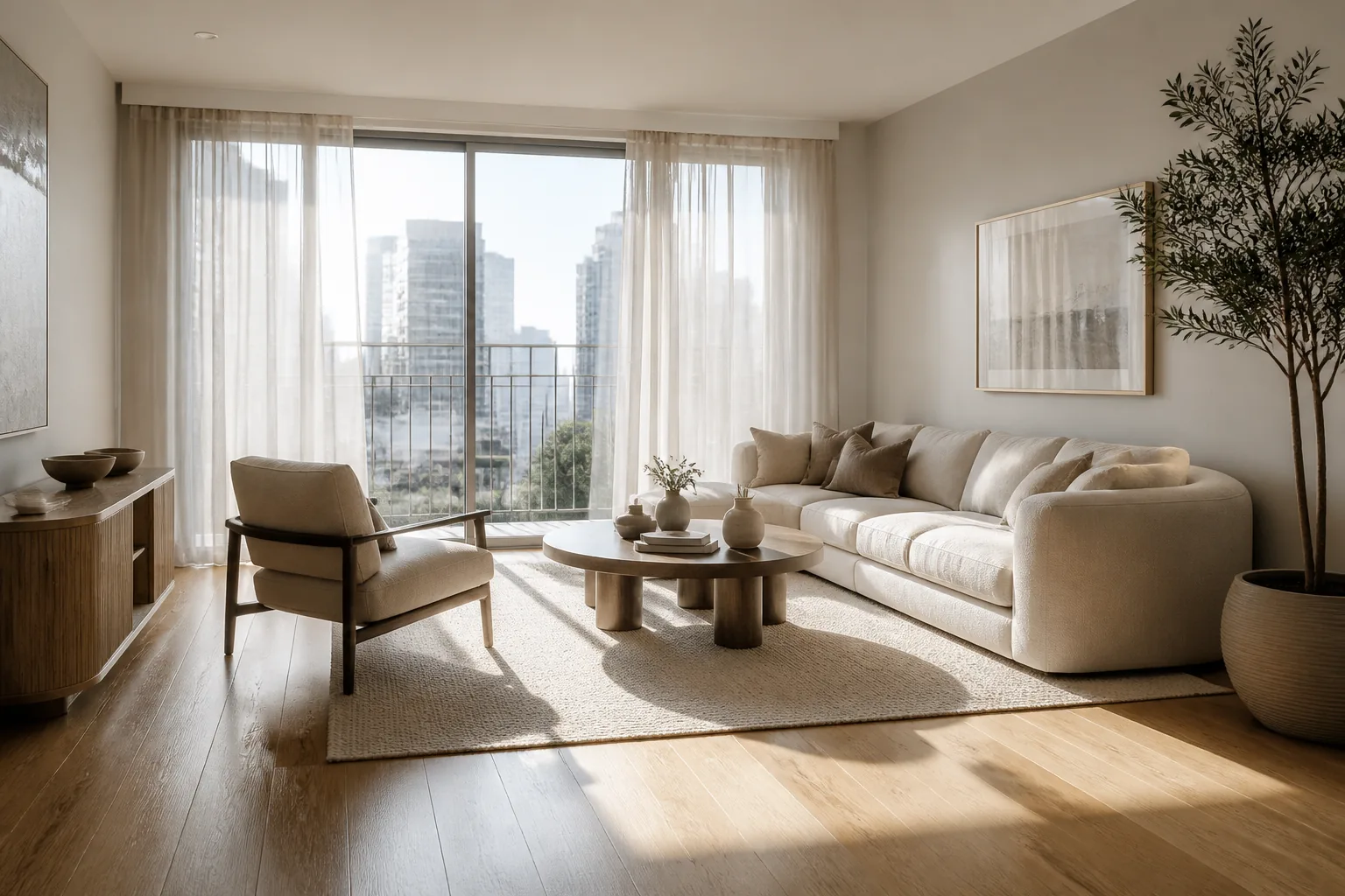 Recurring Apartment Cleaning San Diego - bright living room in a San Diego apartment
