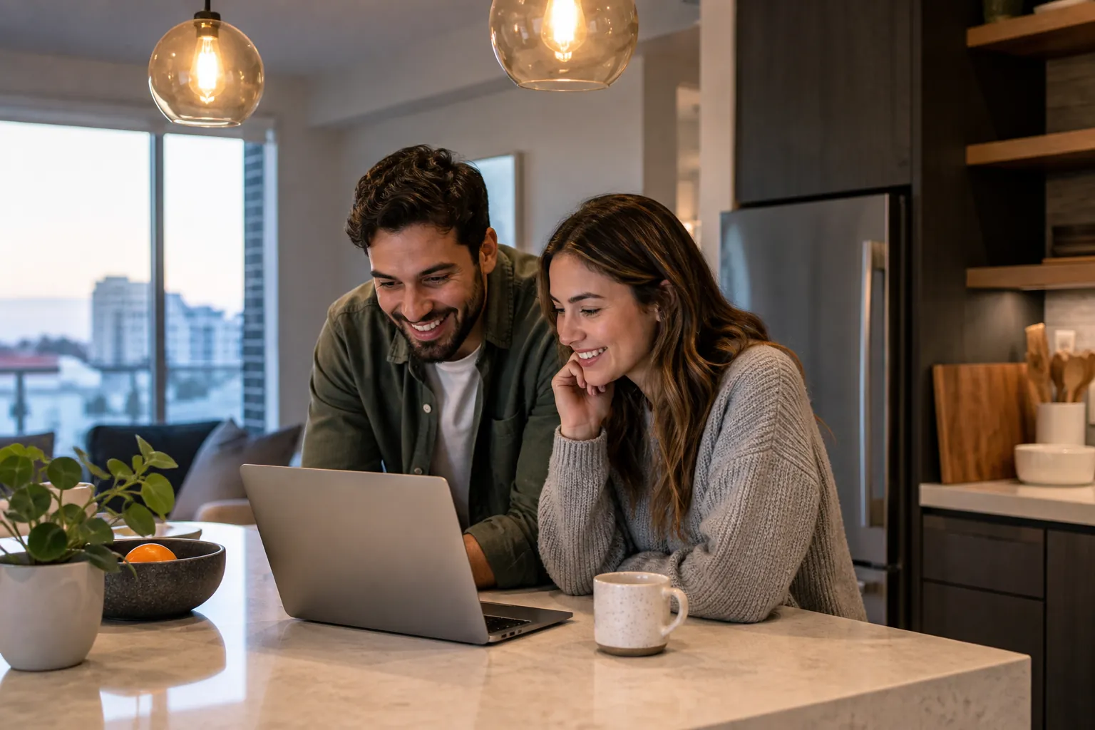 Booking Apartment Cleaning Services San Diego from a kitchen laptop